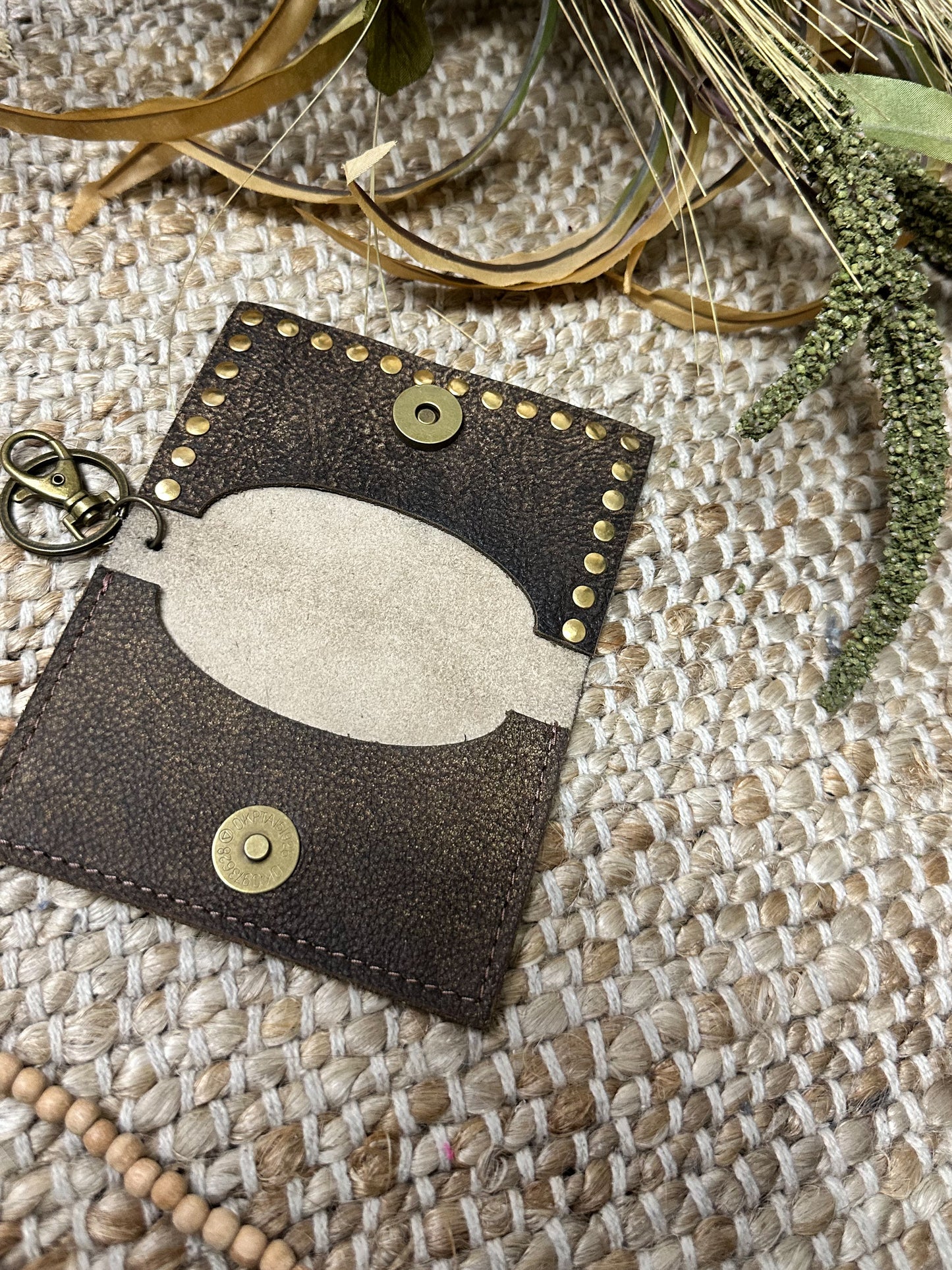 Subtle Spot Keychain Wallet, Tan