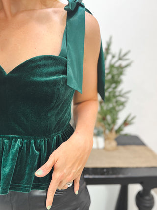 Velveteen Dream Top, Green