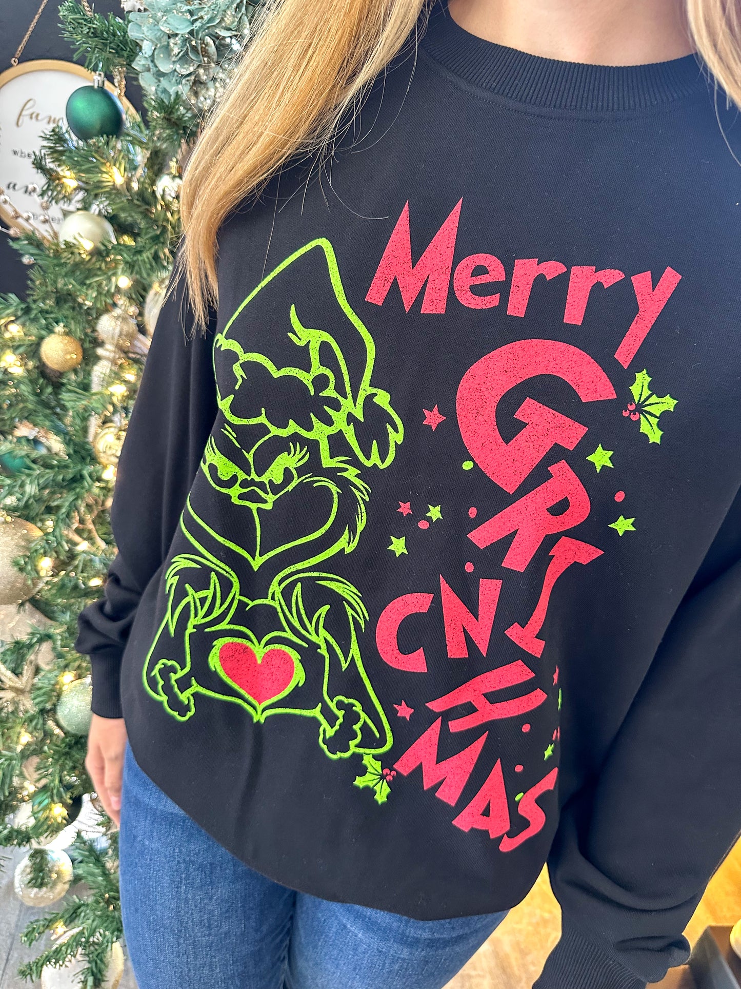 Grinch-Mas Sweatshirt, Black
