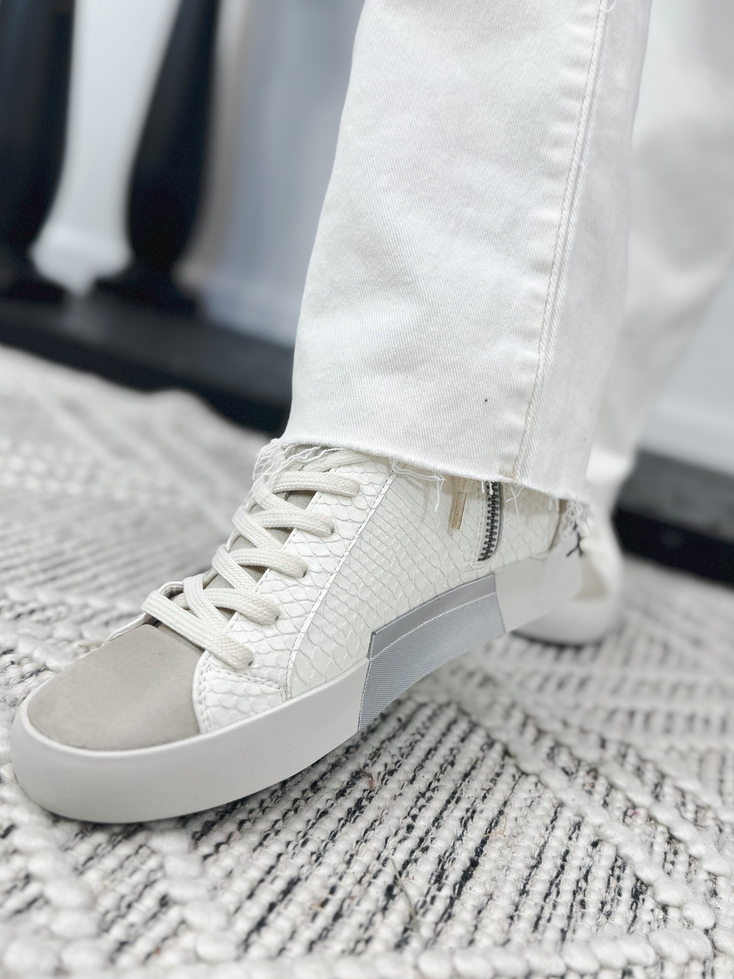 The Reese High Top Sneaker, Cream