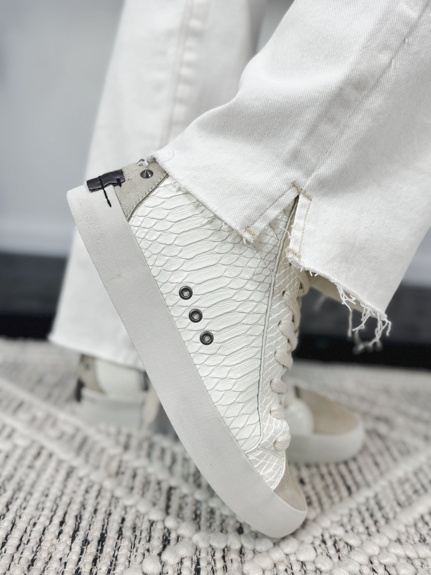 The Reese High Top Sneaker, Cream