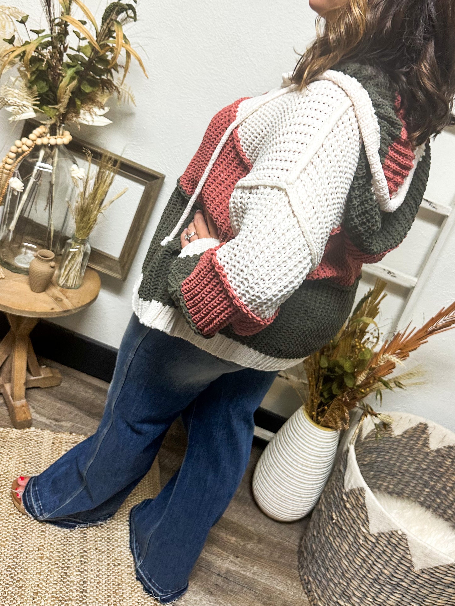 Brick Setter Hooded Sweater, Olive