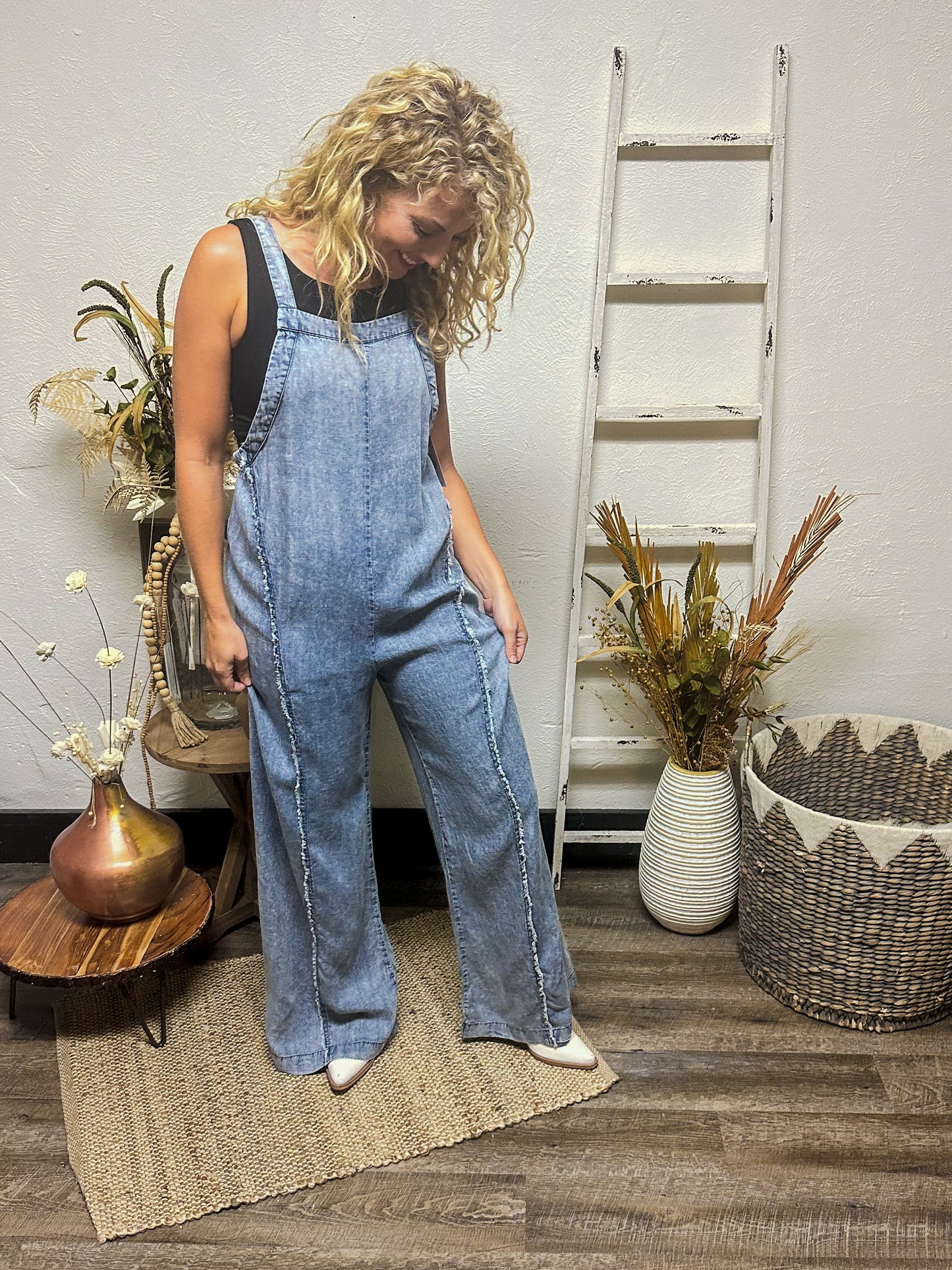 Out of the Way Denim Jumper