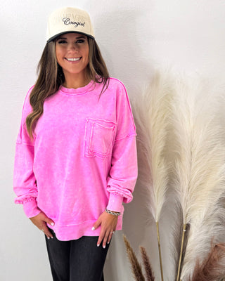 In the Clouds Sweatshirt, Pink