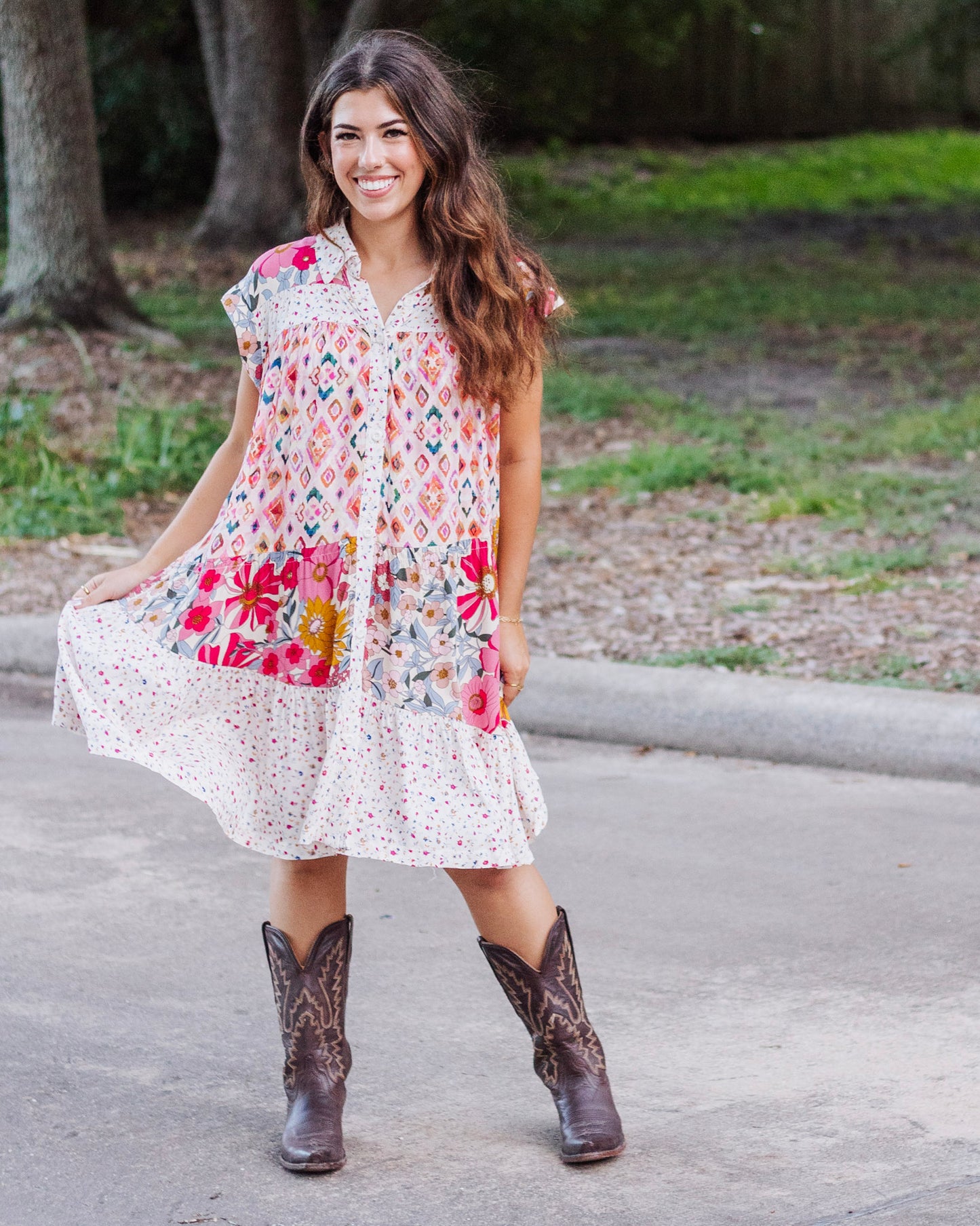 Juniper Rose Midi Dress, Multi