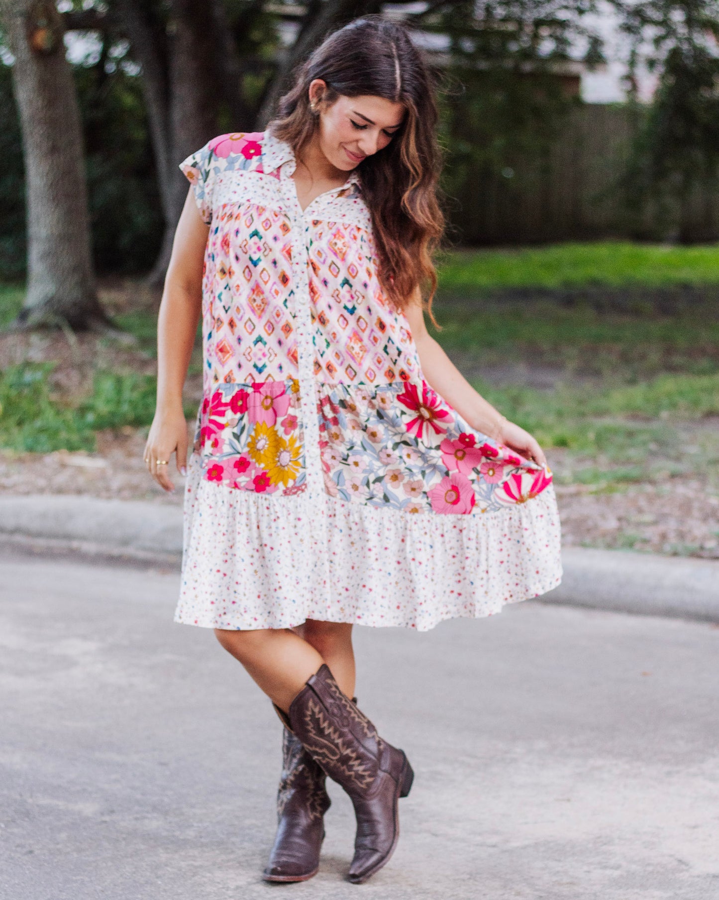Juniper Rose Midi Dress, Multi