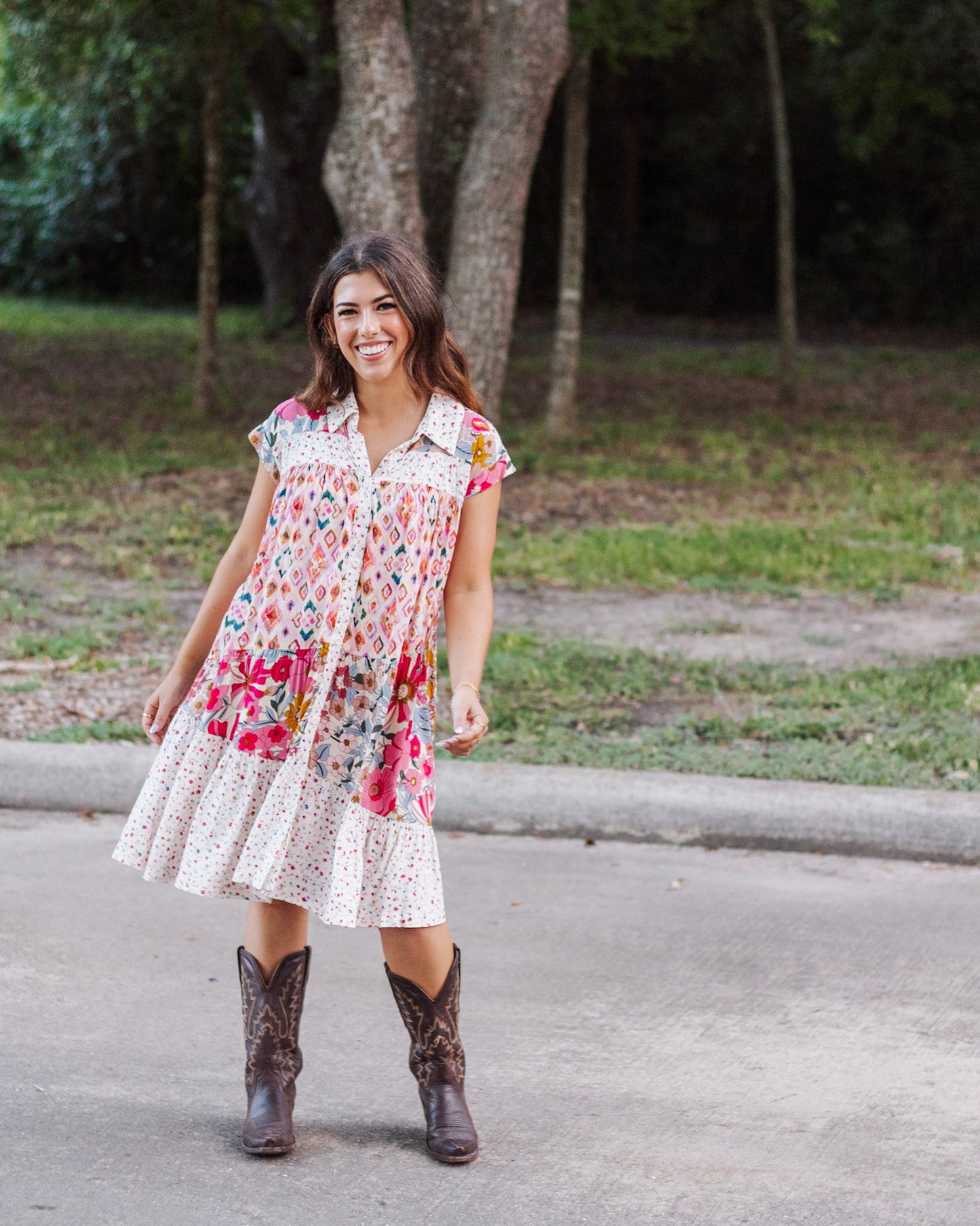 Juniper Rose Midi Dress, Multi