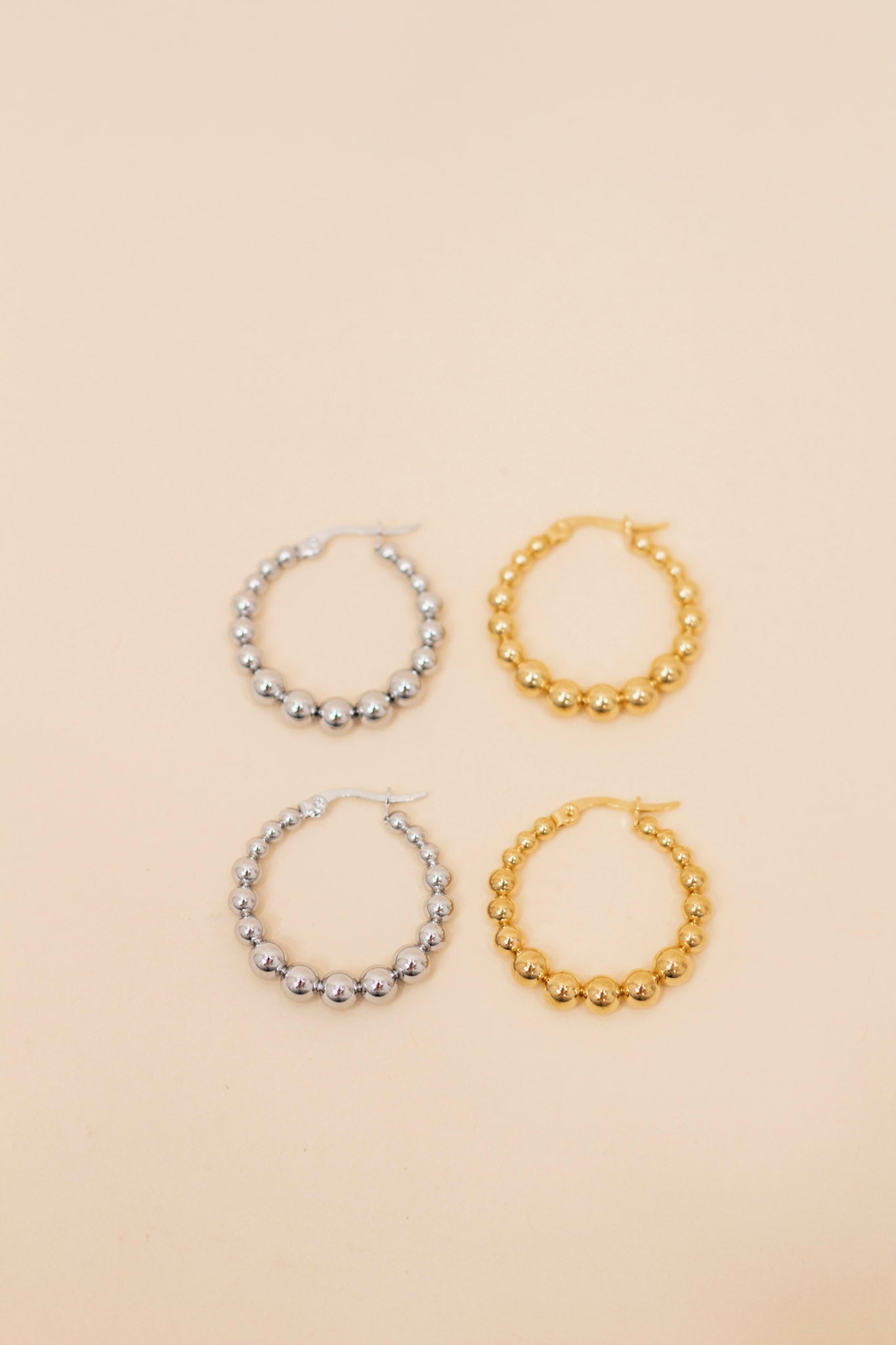 Landen Collection - Hoop Earrings, Silver