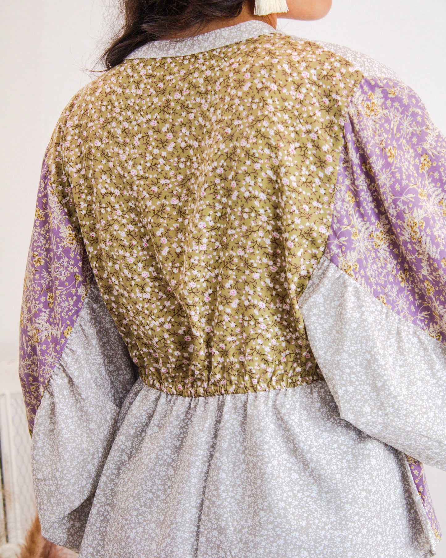 Lavender Fields Tie Front Blouse, Taupe
