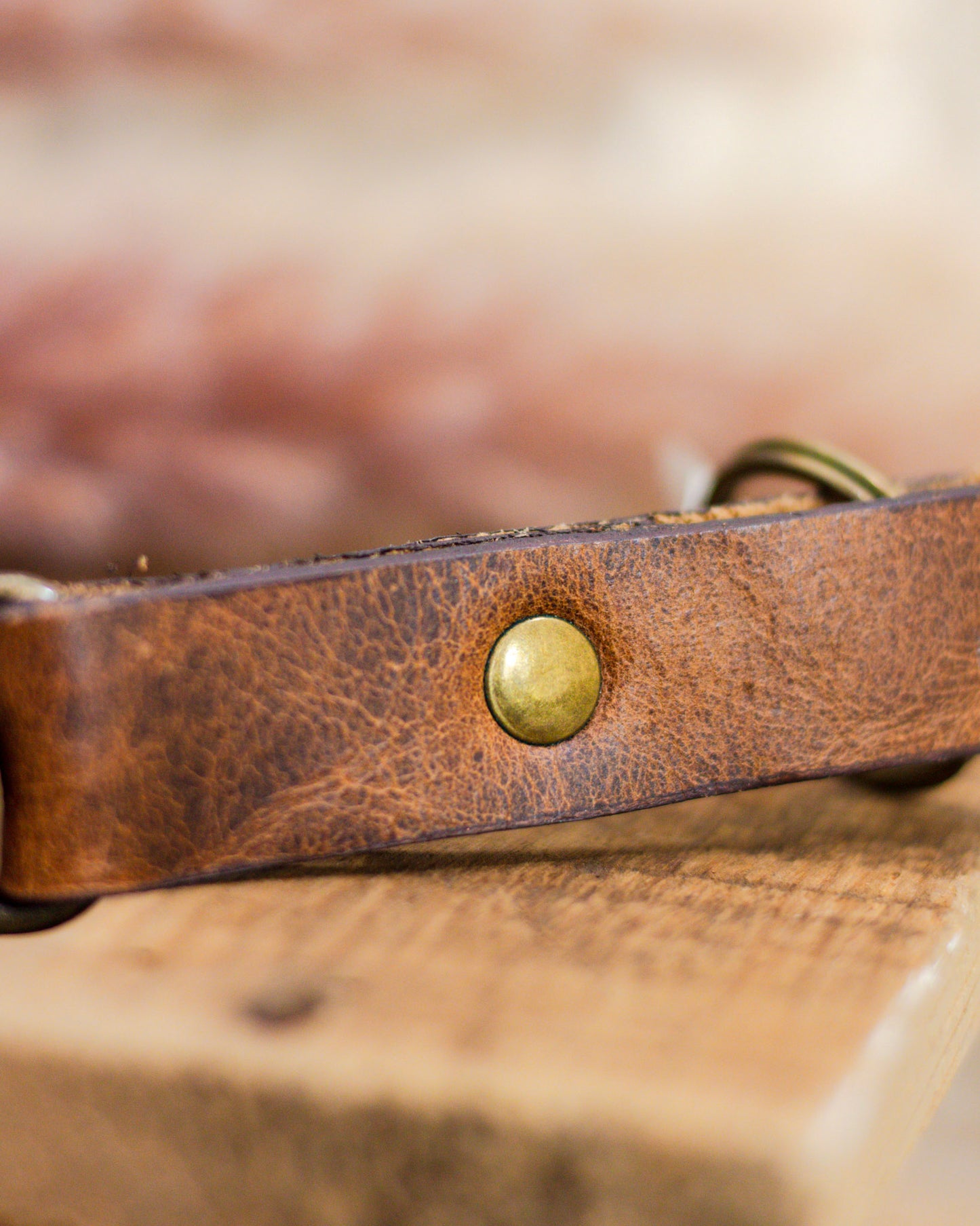 Leather Keychain, Brown