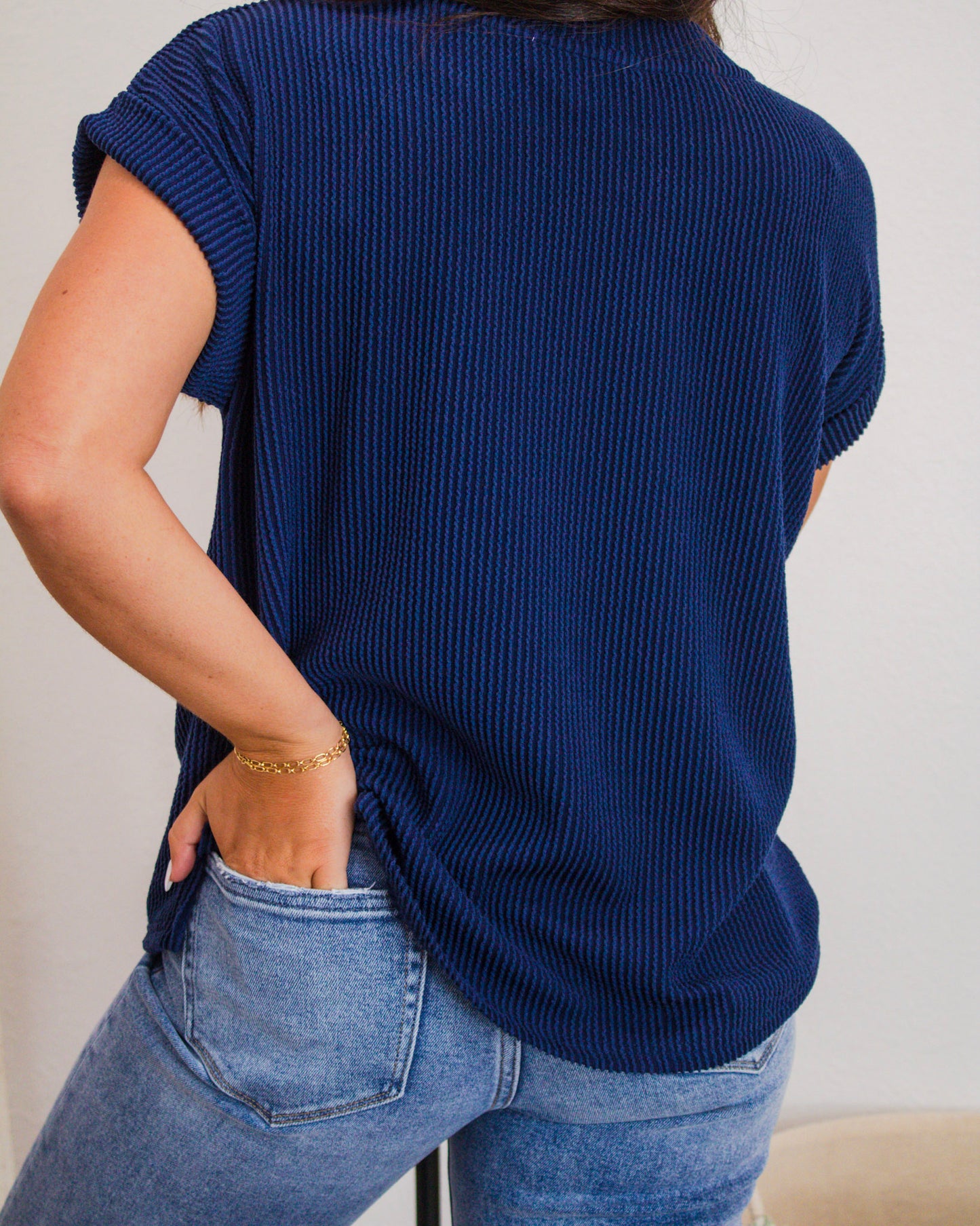 Lonestar Design Top, Navy