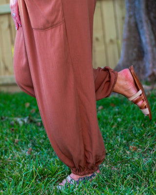 Modern Look Jumpsuit, Rust