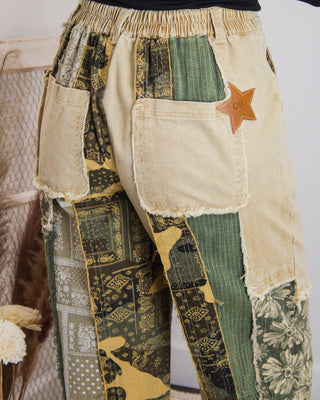 Nomadic Bloom Patchwork Pants, Tan