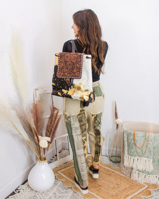 Nomadic Bloom Patchwork Pants, Tan