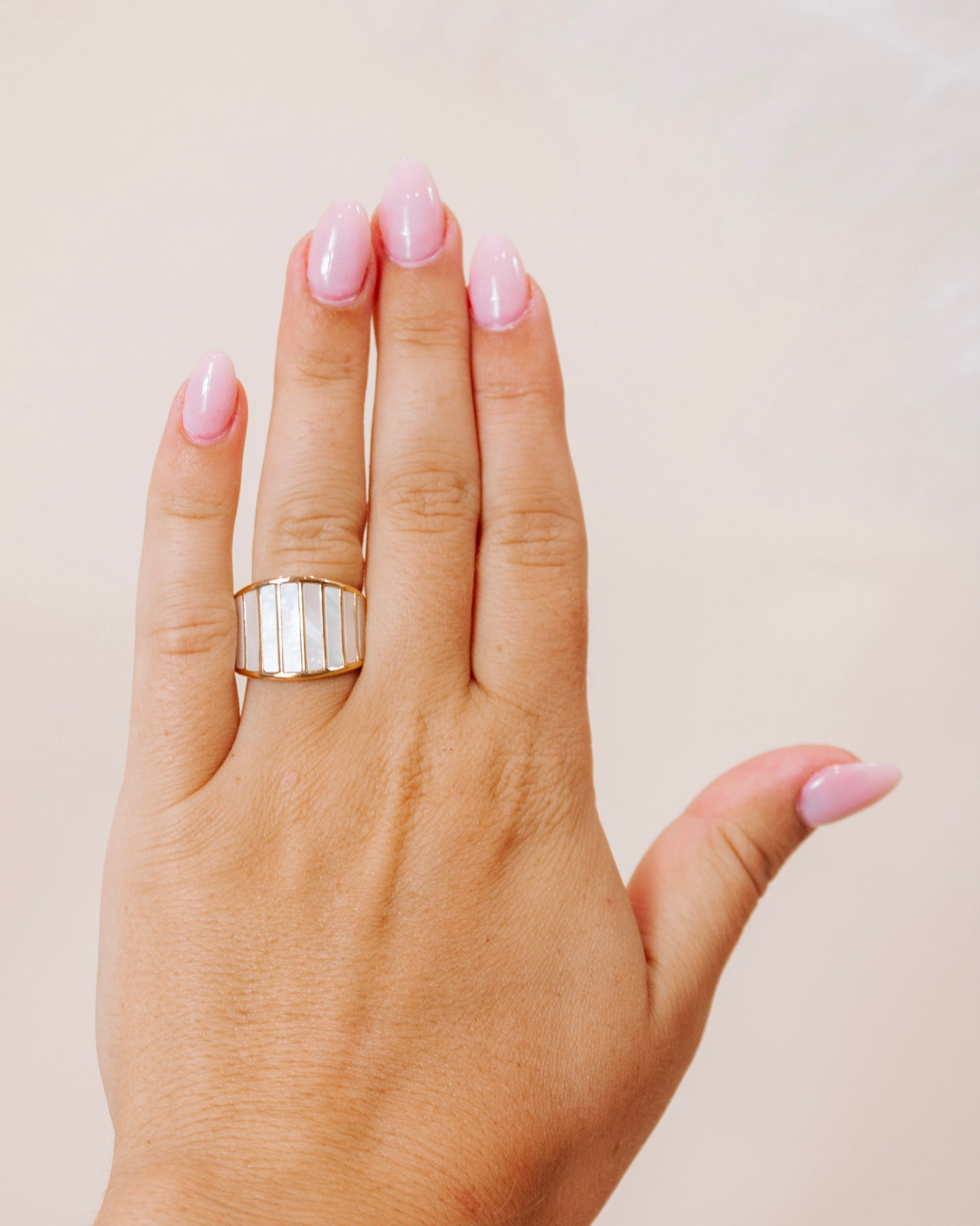 Pippa Collection - Pearl Ring, Gold
