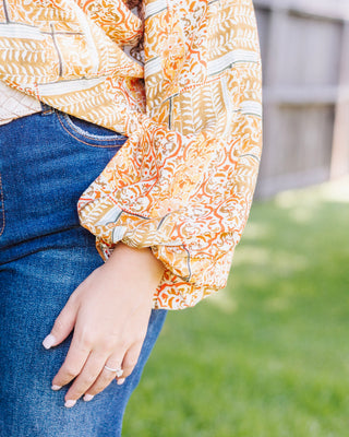 Saffron Dreams Blouse, Mustard