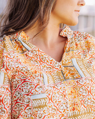 Saffron Dreams Blouse, Mustard