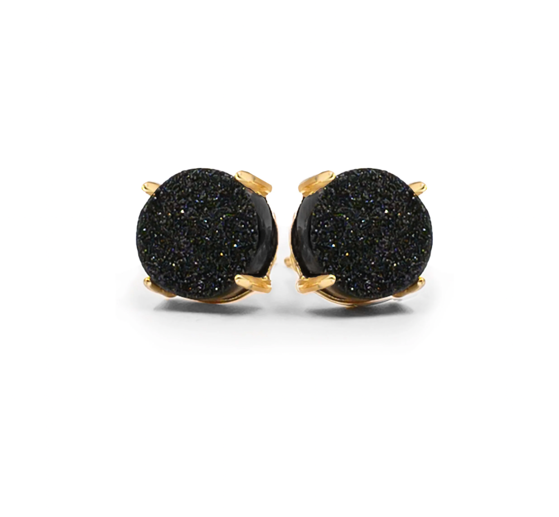 Eden Collection - Raven Quartz Studs