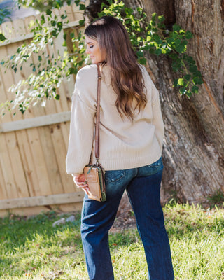 Seasonal Staple Ribbed Sweater, Cream