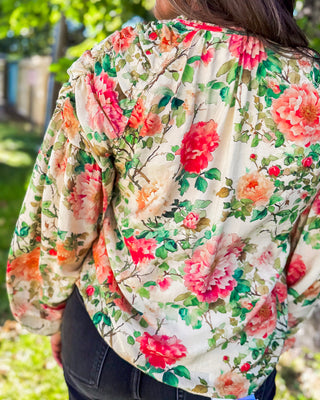 Terra-cota Bloom Top, Cream