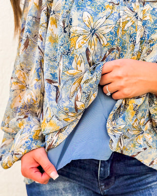 The Eloise Blouse, Blue