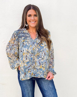 The Eloise Blouse, Blue