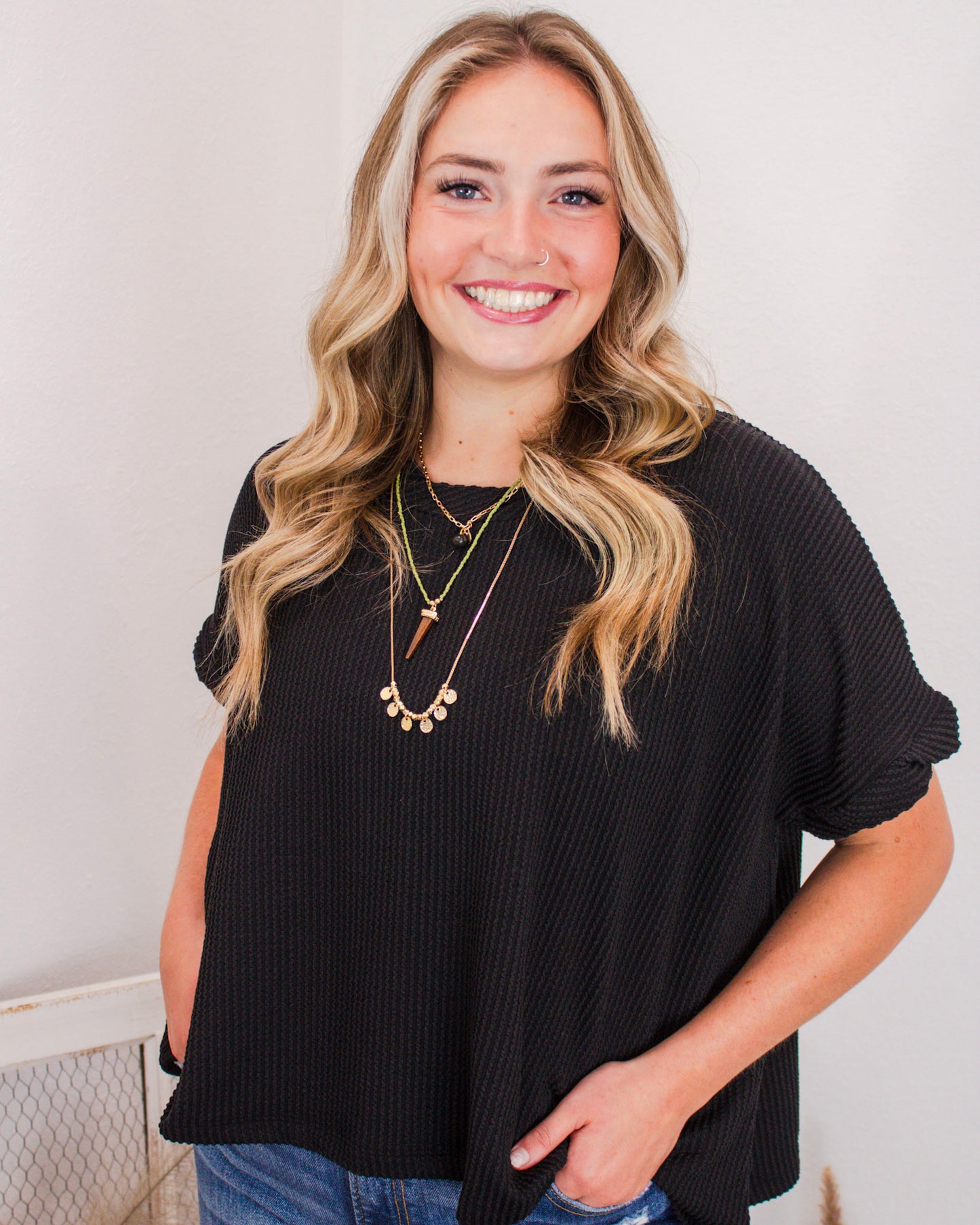 Twisted Time Tee, Black