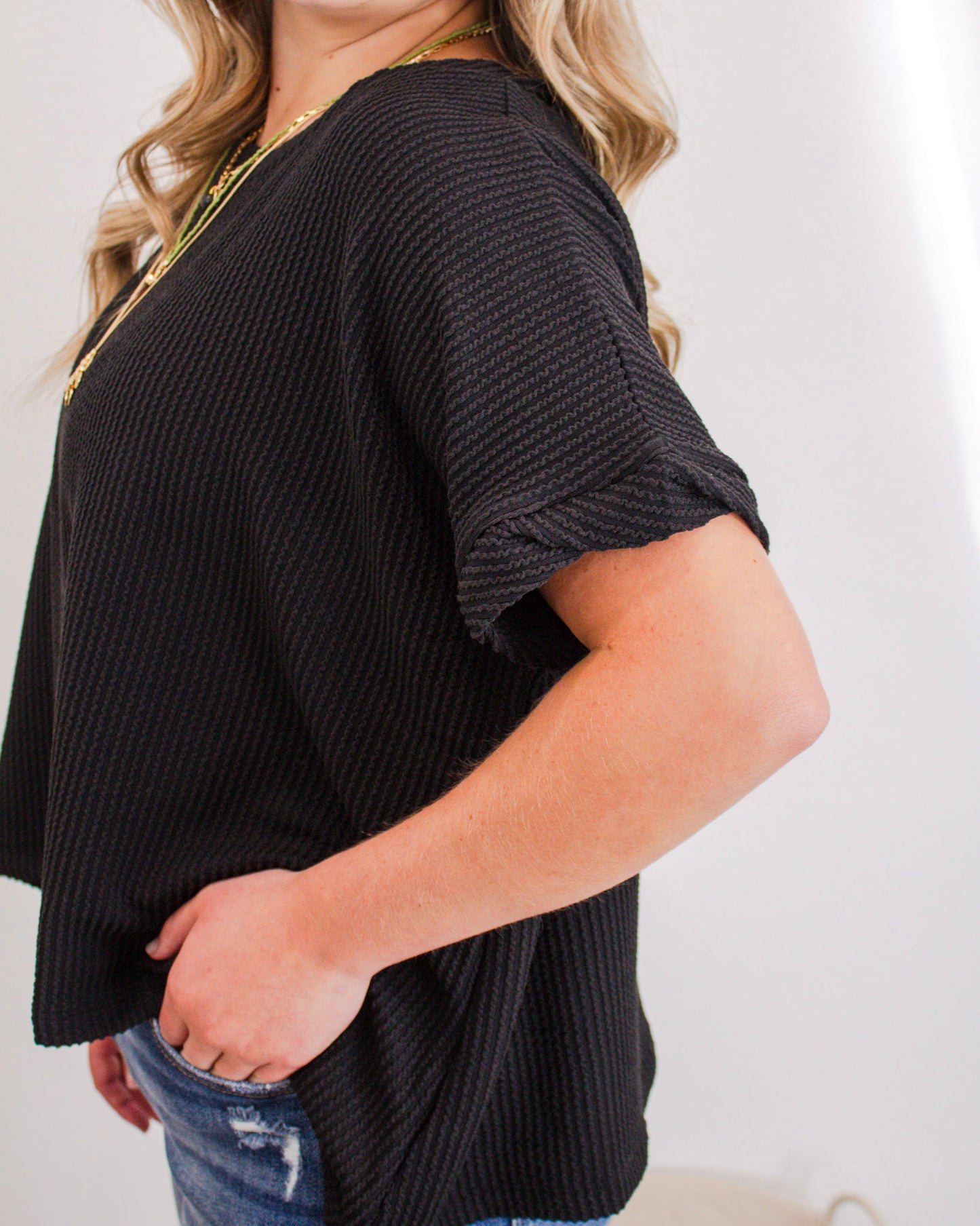 Twisted Time Tee, Black