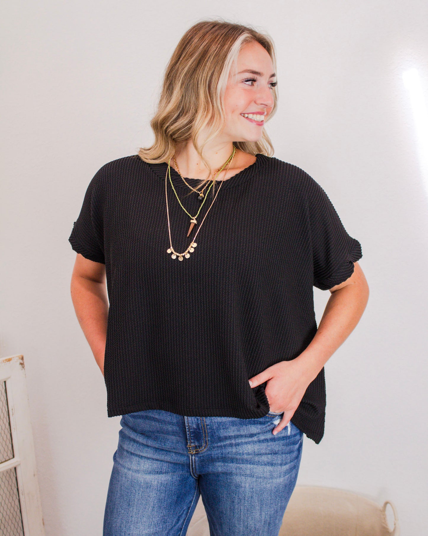 Twisted Time Tee, Black