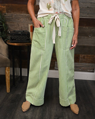 The Lennon Wide Leg Pant, Green