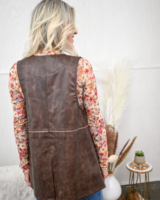 Keep Me Warm Vest, Brown