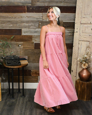 Picnic Princess Maxi Dress, Red