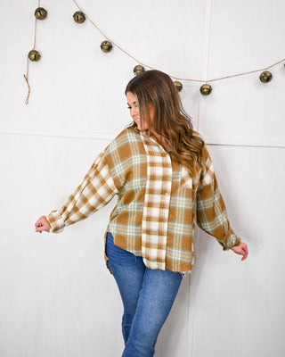 Canyon Trail Flannel Button Down, Brown