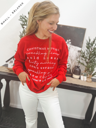 All Holiday Things Sweatshirt, Red