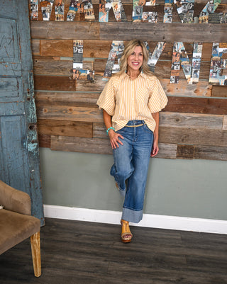 The Brody HR Wide Leg Jean, FM Dark