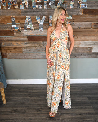 Among the Tropics Maxi Dress, White