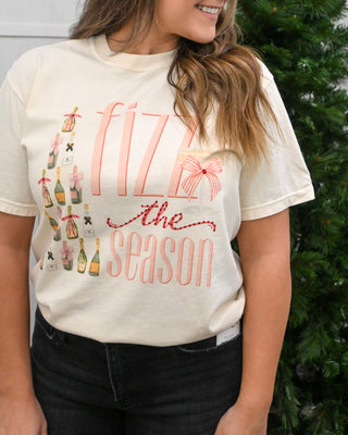 Fizz, Pop, Clink Graphic Tee, Cream