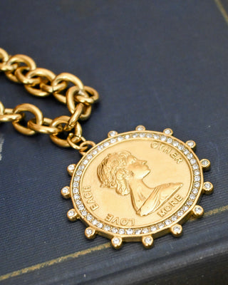 Delicate Coin Necklace, Gold