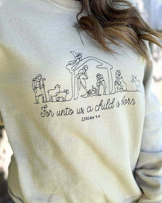 Nativity Scene Sweatshirt, Cream