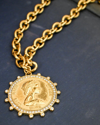 Delicate Coin Necklace, Gold