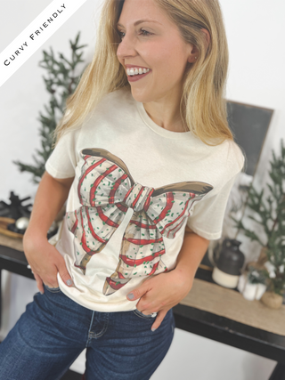 Holiday Dessert Graphic Tee, Cream