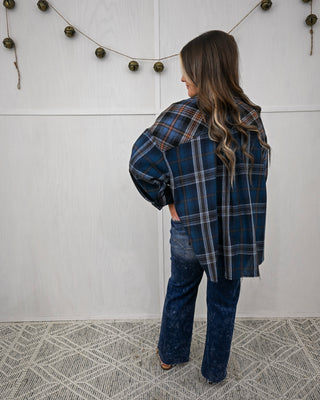 Blue Ridge Flannel Top, Navy
