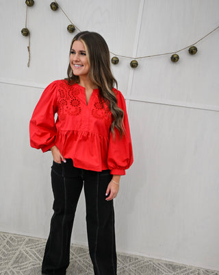 Pure Beauty Top, Red