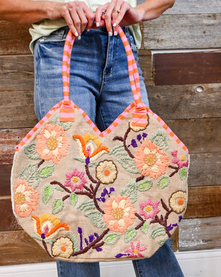 Among the Blooms Tote, Pink