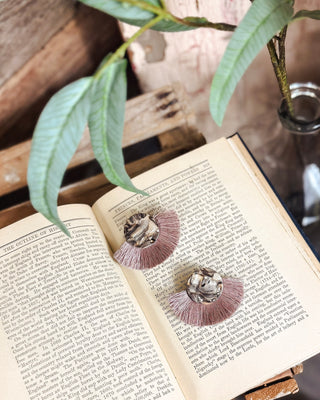 Mauve Moment Earrings, Purple