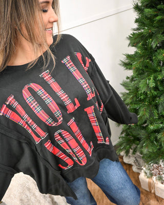 Holly Jolly Sweatshirt, Black