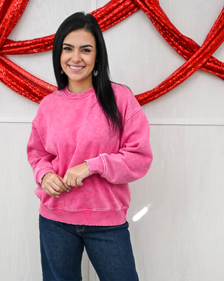 Soft Days Ahead Oversized Sweatshirt, Pink