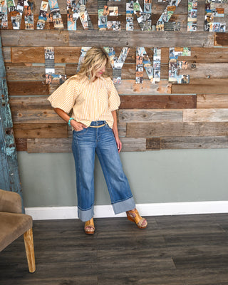 Golden Ray Button Down, Yellow