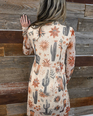 Walk It Western Mini Dress, Cream