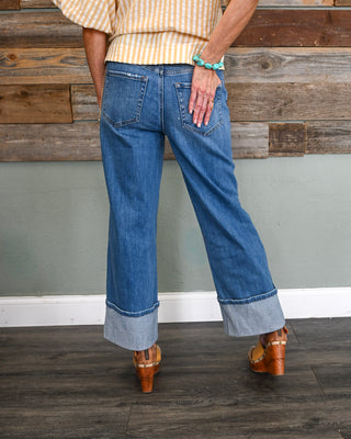 The Brody HR Wide Leg Jean, FM Dark